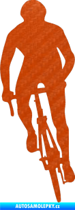 Samolepka Cyklista 006 levá 3D karbon oranžový