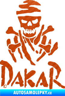 Samolepka Dakar 002 s lebkou 3D karbon oranžový