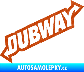 Samolepka Dübway 002 3D karbon oranžový