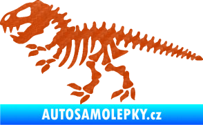 Samolepka Dinosaurus kostra 001 levá 3D karbon oranžový