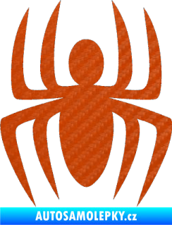 Samolepka Pavouk 005 3D karbon oranžový