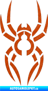 Samolepka Pavouk 006 3D karbon oranžový