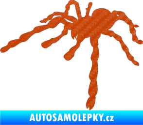 Samolepka Pavouk 013 - levá 3D karbon oranžový