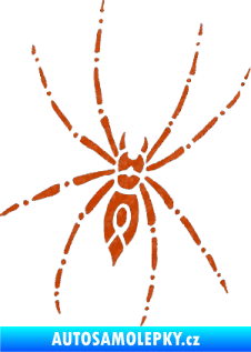 Samolepka Pavouk 011 - pravá 3D karbon oranžový