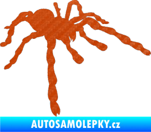 Samolepka Pavouk 013 - pravá 3D karbon oranžový