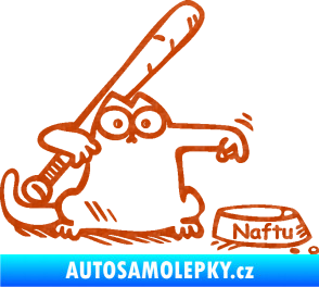 Samolepka Dolej naftu 002 pravá 3D karbon oranžový