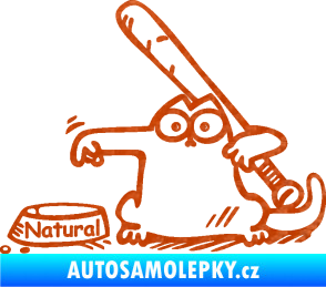 Samolepka Dolej natural levá 3D karbon oranžový