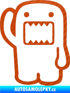 Samolepka Domo 001 levá hello 3D karbon oranžový