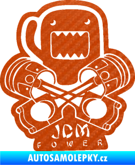 Samolepka Domo 008 JDM 3D karbon oranžový