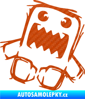 Samolepka Domo 009 pravá crazy 3D karbon oranžový