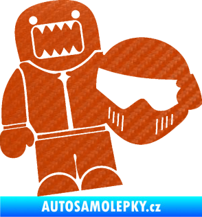 Samolepka Domo 014 pravá Stig 3D karbon oranžový