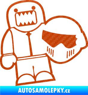 Samolepka Domo 015 levá  Stig 3D karbon oranžový
