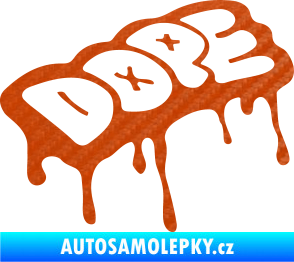Samolepka Dope 3D karbon oranžový