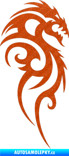Samolepka Dragon 016 pravá 3D karbon oranžový