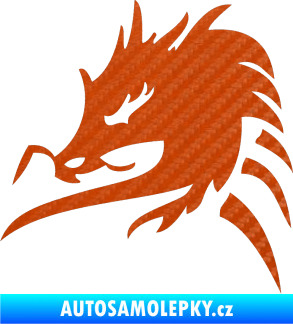 Samolepka Dragon 044 levá 3D karbon oranžový