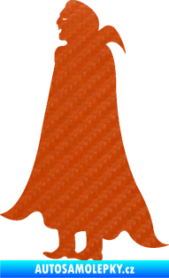 Samolepka Drákula 001 levá upír 3D karbon oranžový