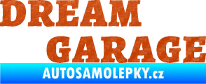 Samolepka Dream garage 3D karbon oranžový