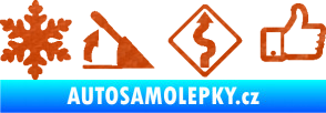 Samolepka Drift 005 3D karbon oranžový