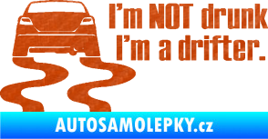 Samolepka Drifter 002 3D karbon oranžový