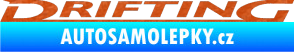 Samolepka Drifting 3D karbon oranžový