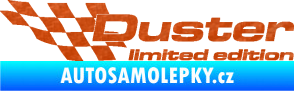 Samolepka Duster limited edition levá 3D karbon oranžový
