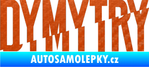 Samolepka Dymytry 001 3D karbon oranžový