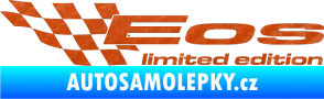 Samolepka Eos limited edition levá 3D karbon oranžový