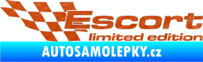 Samolepka Escort limited edition levá 3D karbon oranžový