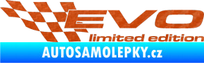 Samolepka Evo limited edition levá 3D karbon oranžový