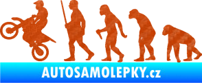 Samolepka Evoluce 002 motokros levá 3D karbon oranžový