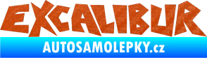 Samolepka Excalibur 3D karbon oranžový
