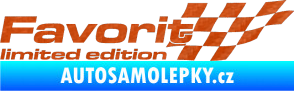 Samolepka Favorit limited edition pravá 3D karbon oranžový