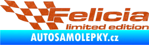 Samolepka Felicia limited edition levá 3D karbon oranžový