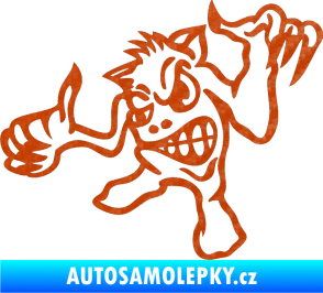 Samolepka Formelák levá 3D karbon oranžový