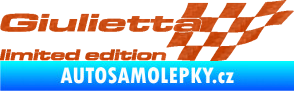 Samolepka Giulietta limited edition pravá 3D karbon oranžový