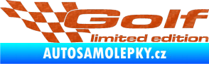 Samolepka Golf limited edition levá 3D karbon oranžový