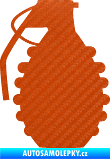 Samolepka Granát 002 levá 3D karbon oranžový