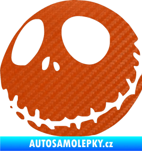 Samolepka Halloween 002 levá 3D karbon oranžový