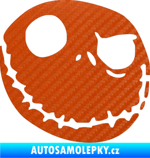 Samolepka Halloween 008 pravá 3D karbon oranžový