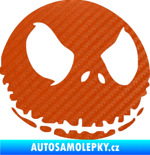 Samolepka Halloween 010 pravá 3D karbon oranžový