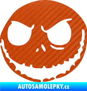 Samolepka Halloween 011 levá 3D karbon oranžový