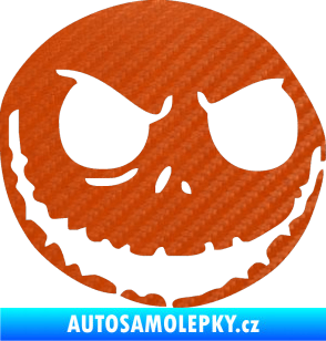 Samolepka Halloween 011 pravá 3D karbon oranžový