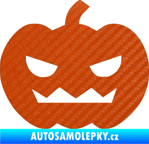 Samolepka Halloween 013 levá 3D karbon oranžový