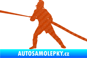 Samolepka Hasič 009 levá 3D karbon oranžový