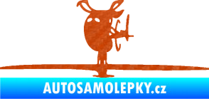 Samolepka Helikoptéra model 001 levá 3D karbon oranžový