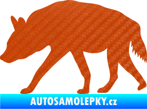 Samolepka Hyena 001 levá 3D karbon oranžový