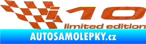 Samolepka i10 limited edition levá 3D karbon oranžový