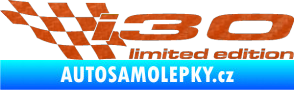Samolepka i30 limited edition levá 3D karbon oranžový