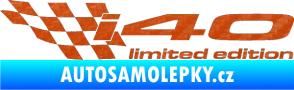 Samolepka i40 limited edition levá 3D karbon oranžový