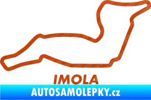 Samolepka Okruh Imola 3D karbon oranžový